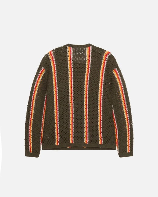 Stussy x Patta Striped Loose Gauge Crewneck Sweater