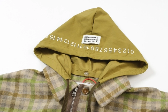 Maison Margiela Detachable Hood Plaid Jacket