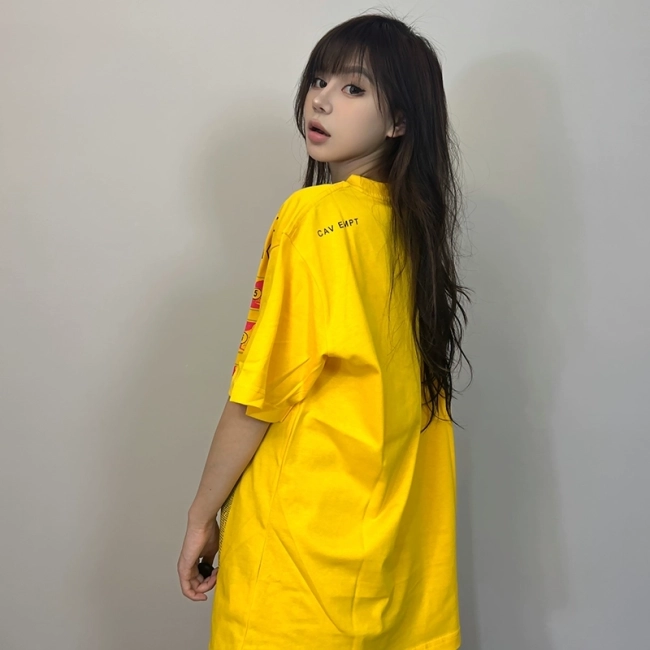 CAVEMPT 24SS geometric yellow short-sleeved shirt