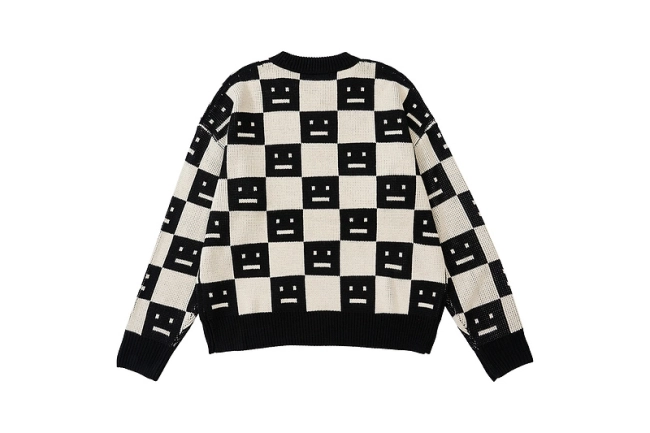 Acne Studios Checkerboard Smiley Jacquard Sweater