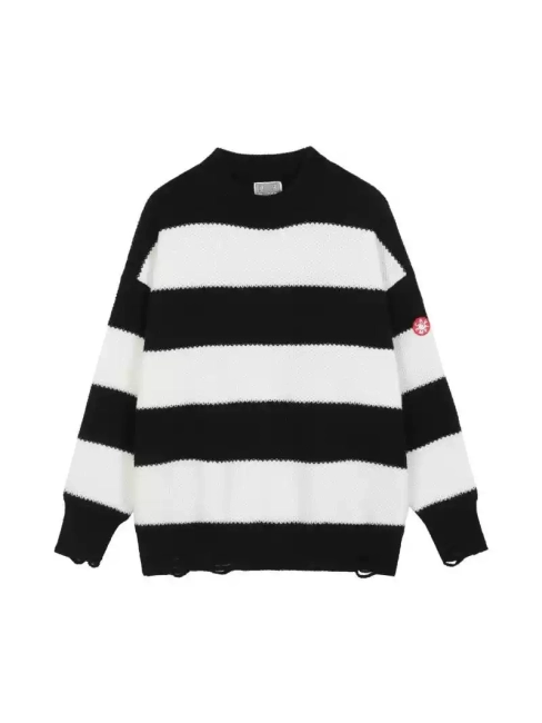 CAVEMPT Panda Stripe Hole Sweater