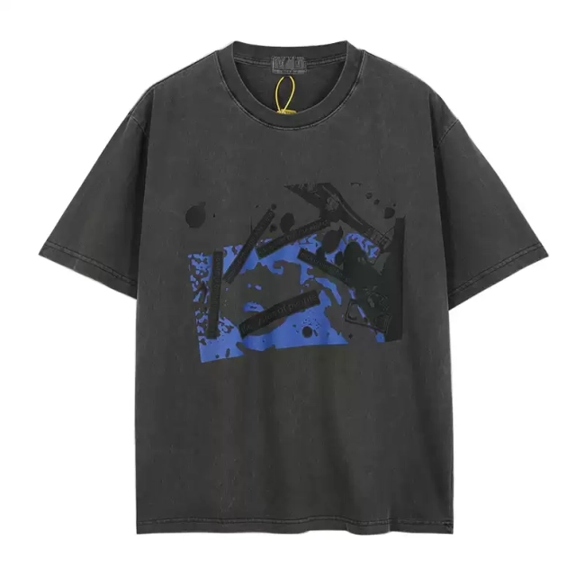 CAVEMPT gray thermal curing oil printed short-sleeved T-Shirt