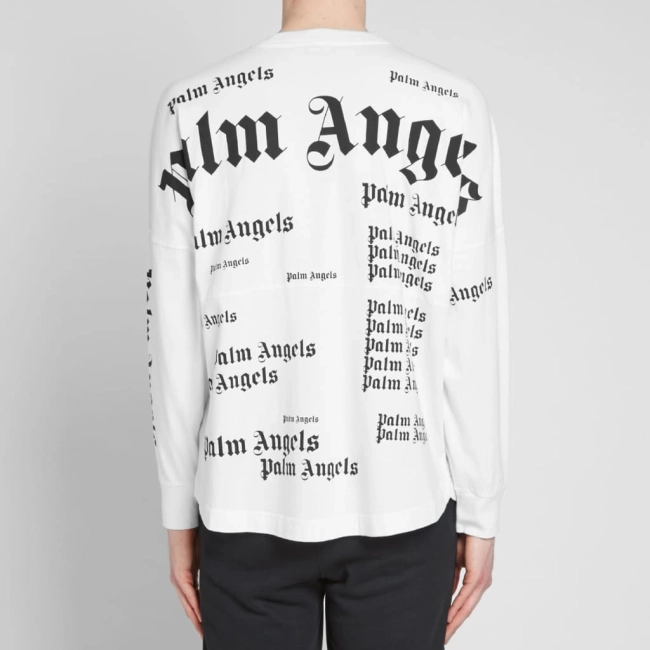 Palm Angels Long Sleeve Multi Logo Tee