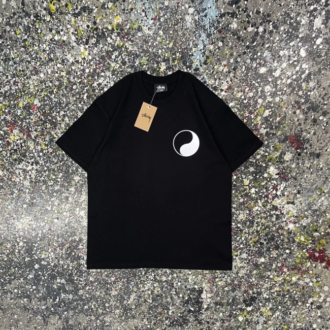 Stüssy Reflective Letter Print Short Sleeve T-shirt