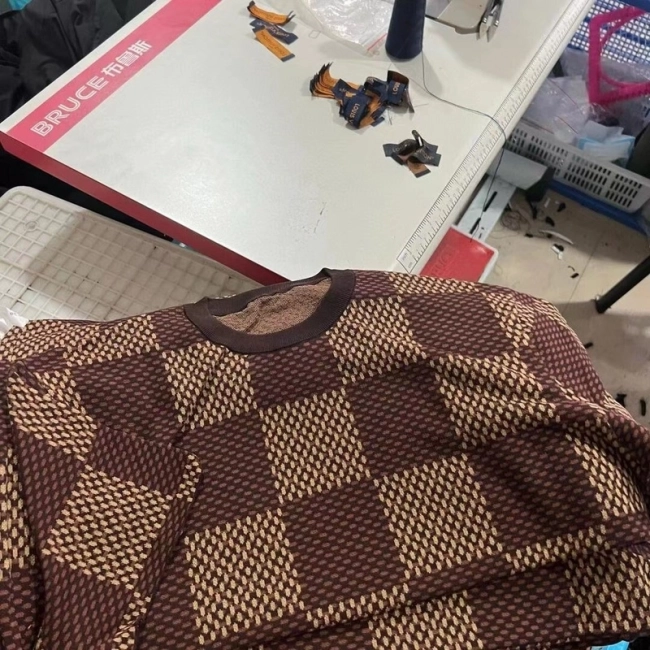 Louis Vuitton Crystal Logo Knit Tee