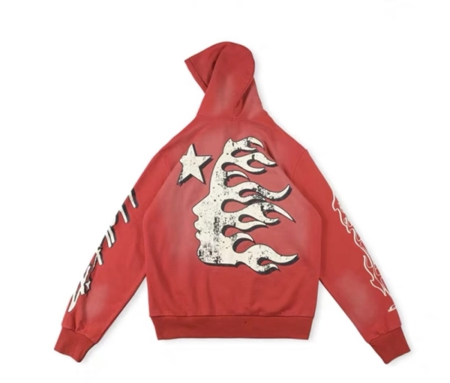 HELLSTAR Retro Flame Red Hoodie