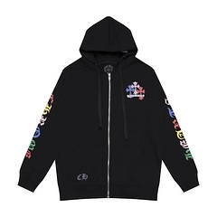 Chrome Hearts Multi Color Cross Cemetery Zip Up Hoodie