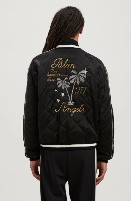 Palm Angels Embroidered Coconut Tree Long Sleeve Jacket