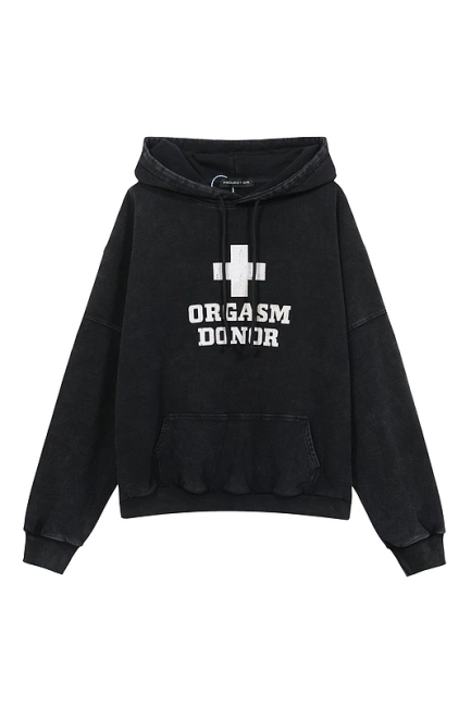 Grailz /PROJECT Slogan Logo Print Oversized Hoodie