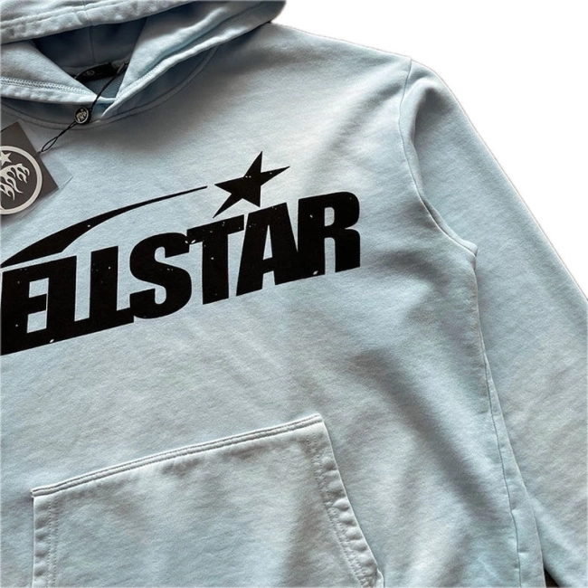 HELLSTAR Fire Sky Blue Hoodie