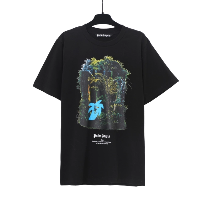 PALM ANGELS HUNTING IN THE FOREST COTTON JERSEY T-SHIRT