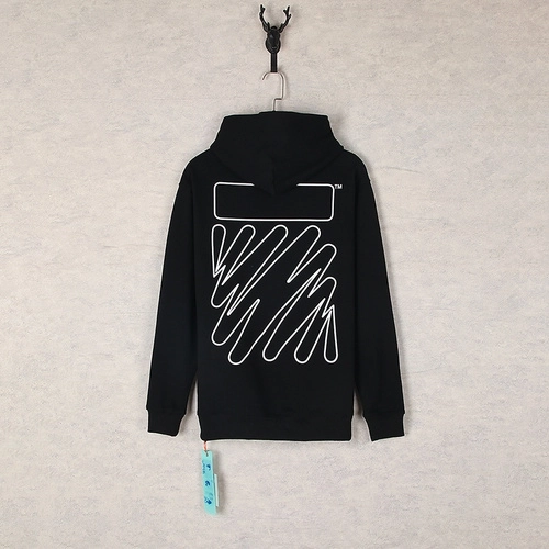 Outline Wave Diag Slim Hoodie