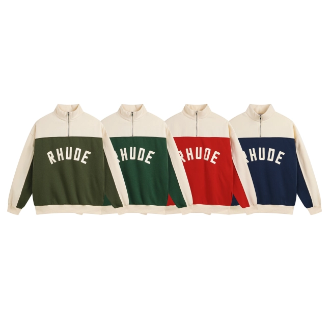 Rhude Contrast Quarter-Zip Varsity