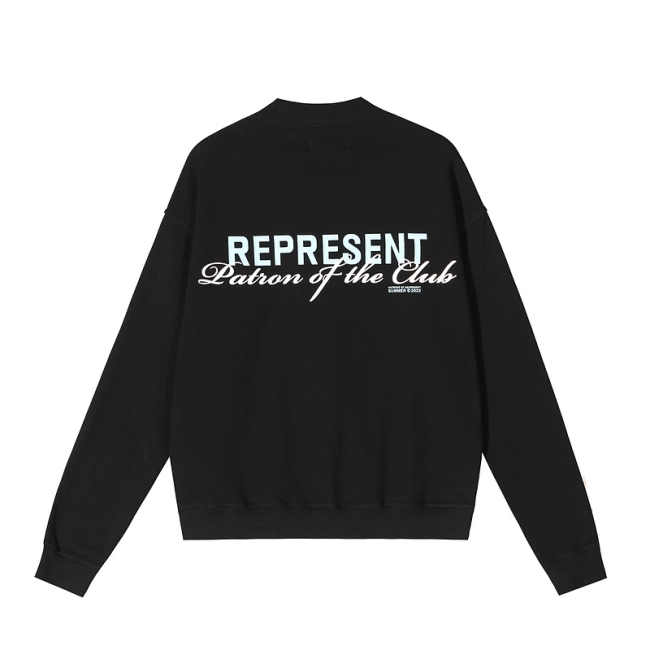 REPRESENT Autumn Winter Logo Print Crewneck Sweatshirt