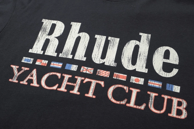 RHUDE Miami Championship Flag Logo T-shirt