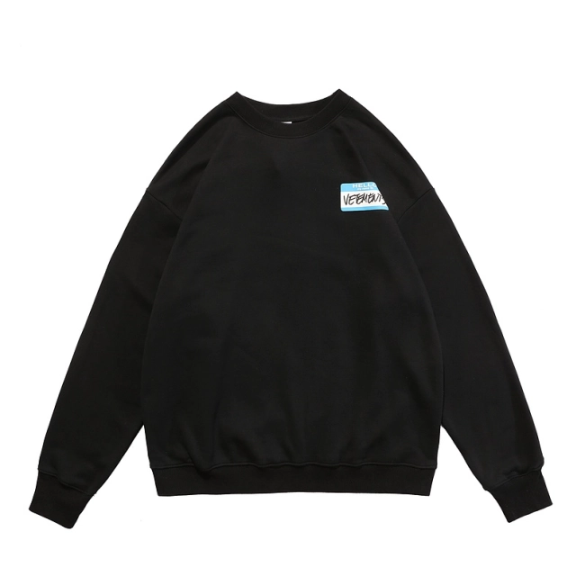 Vetements Autumn Winter VTM Signature Logo Print Crew Neck Sweatshirt