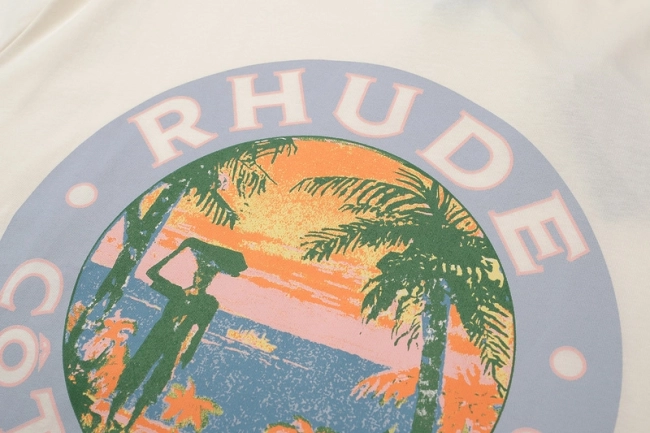 RHUDE Coastal Sunset Poster T-Shirt