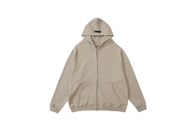 Fear of God Logo Flocking Zip Hoodie Jacket