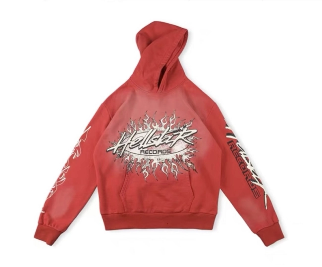 HELLSTAR Retro Flame Red Hoodie