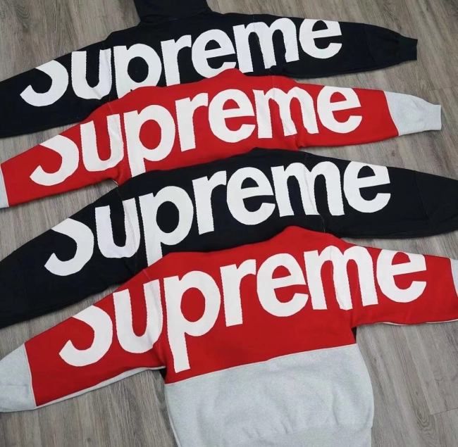 Supreme Big Logo-jacquard hoodie