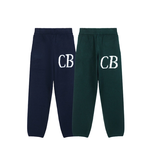 Cole Buxton Niche Minimalist Logo Jacquard Loose Knit Pants