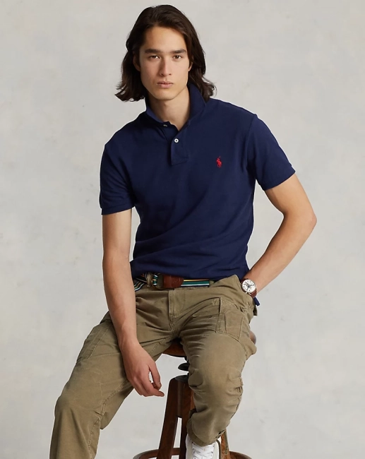 Ralph Lauren Blue Slim Fit Polo Shirt