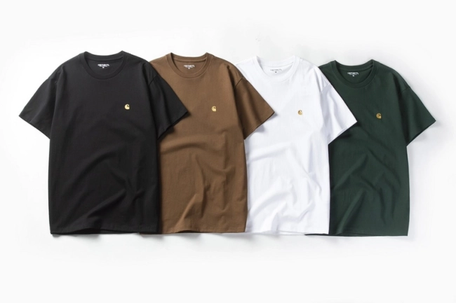 Carhartt WIP S/S CHASE TEE Classic Embroidered Gold Logo Short Sleeve T-shirt