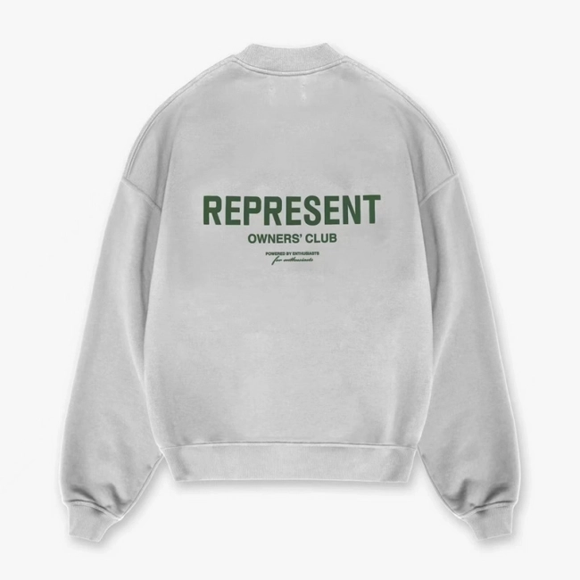 REPRESENT Minimalist Logo Print Crewneck Sweatshirt