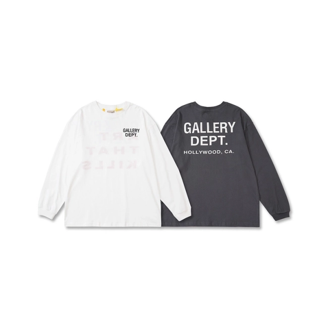 GALLERY DEPT. Letter Print Long Sleeve Tee