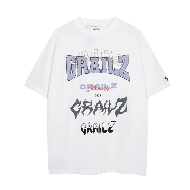 Grailz 23SS Overlapping Letter Multi Logo Print T-Shirt