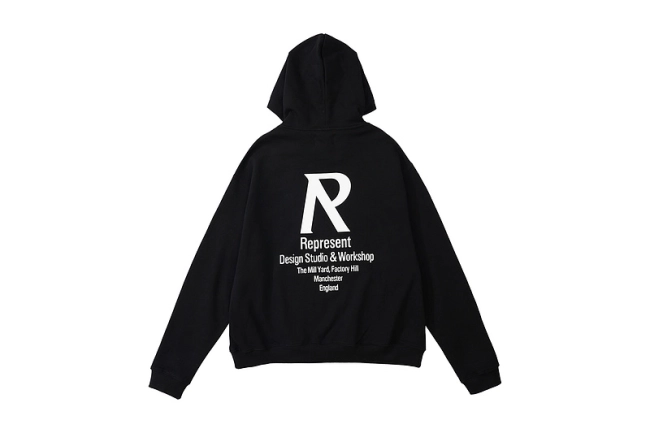 REPRESENT Studio Minimalist Logo Hoodie