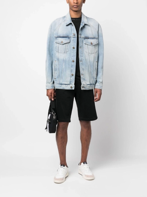 Palm Angels Light Wash Sunset Loose Denim Jacket