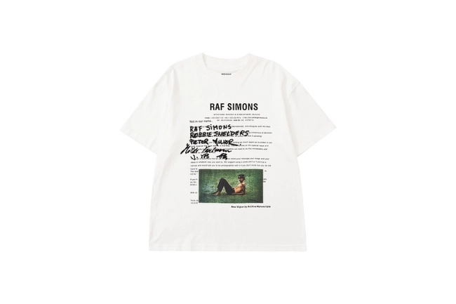 Raf Simons Photo Letter Print Short Sleeve T-shirt