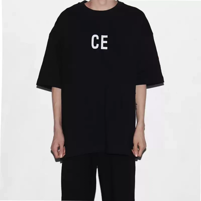 LIFE CAVEMPT simple letter CE printed short-sleeved shirt