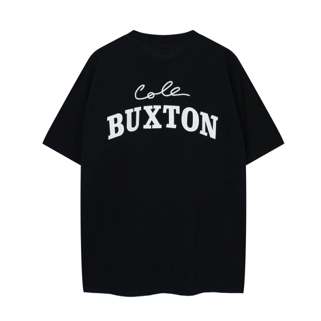 Cole Buxton Minimalist Logo Slogan Appliqué Embroidered Short Sleeve T-shirt