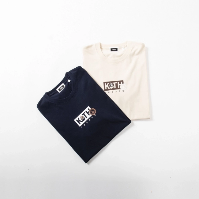 KITH Latest Coffee Cup Ice Cream Print Short Sleeve T-shirt