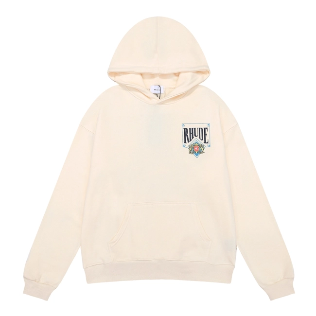 RHUDE Crown Print wool circle hoodie