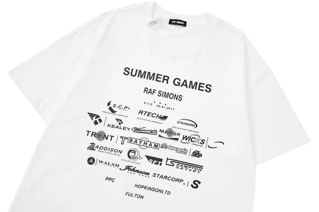 Raf Simons Collaborative Logo Letter Print Short Sleeve T-shirt