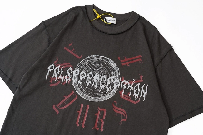 ASKYURSELF X False Perception Sun God Print Short Sleeve T-shirt