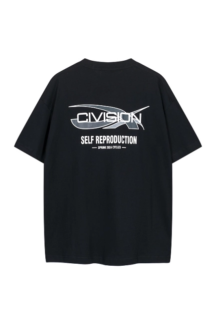 Civision by CSC Letter Print Logo Short Sleeve T-shirt