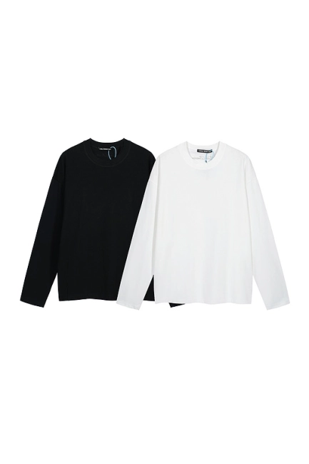 Cole Buxton Minimalist Embroidered Logo Long Sleeve T-shirt