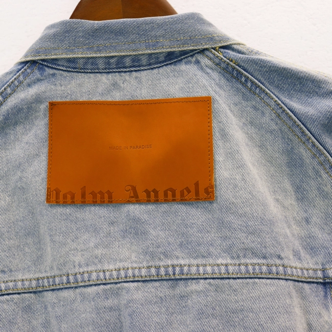 Palm Angels Light Wash Sunset Loose Denim Jacket