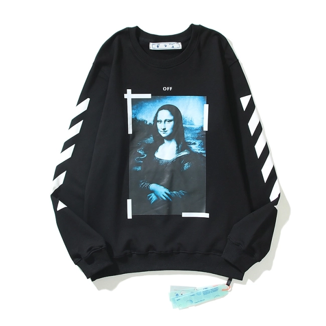 OFF-WHITE Blue Monalisa Slim Crewneck