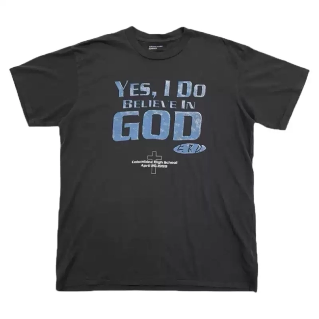 enfants riches déprimés BELIEVE IN GOD print washed short-sleeved T