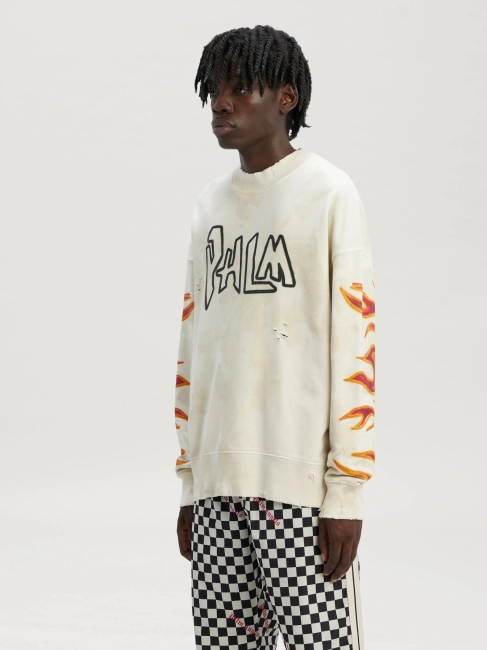 Palm Angels Flame Print Sweatshirt