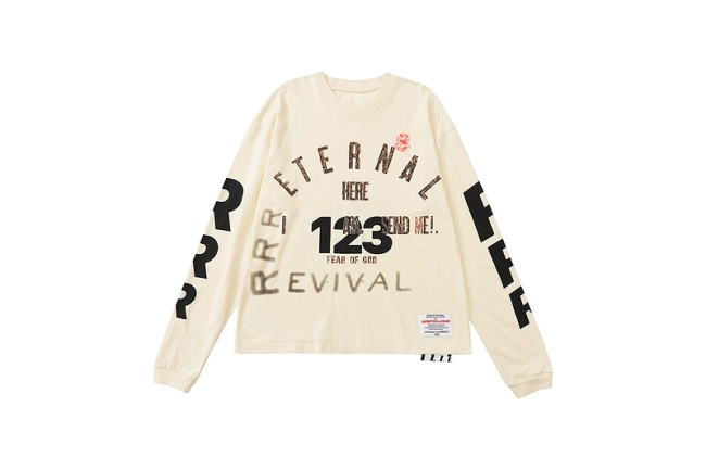 Fear of God Collaborative Letter Print Long Sleeve T-Shirt