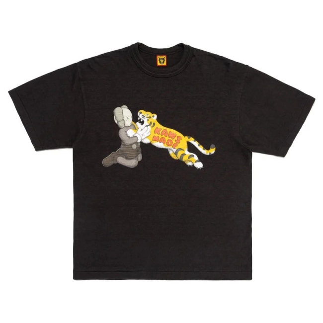 Human Made X KAWS Made Graphic T-Shirt Tiger Doll Logo Print