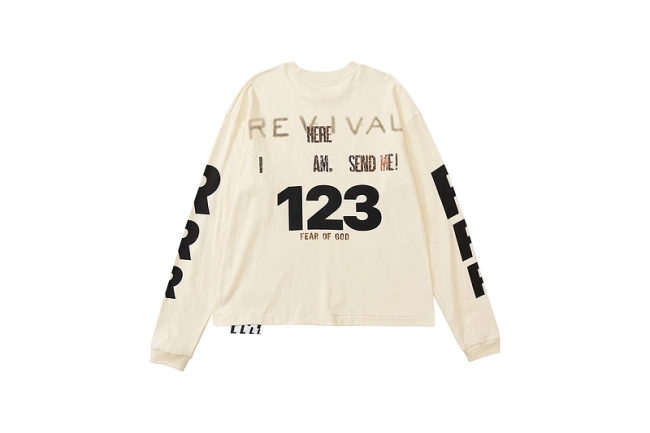 Fear of God Collaborative Letter Print Long Sleeve T-Shirt