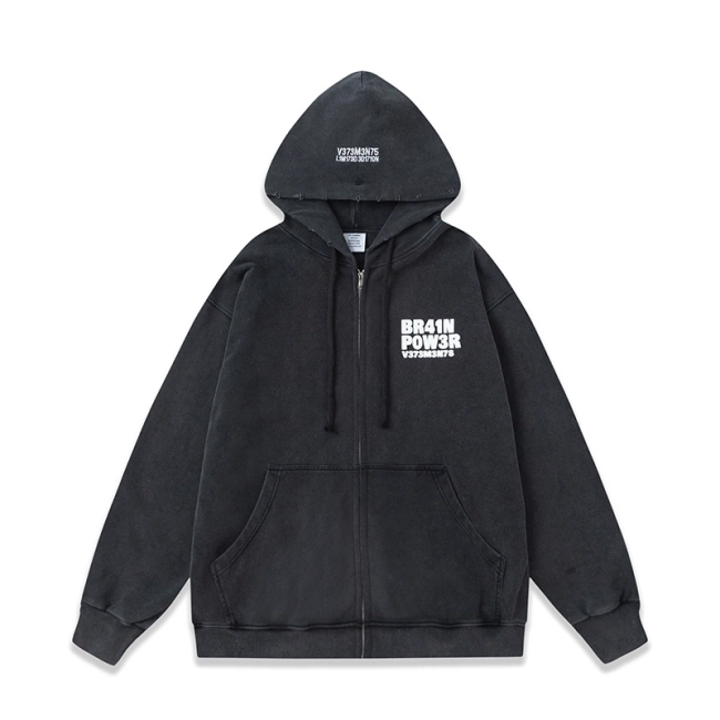 Vetements 7H15 Washed Zipper Jacket