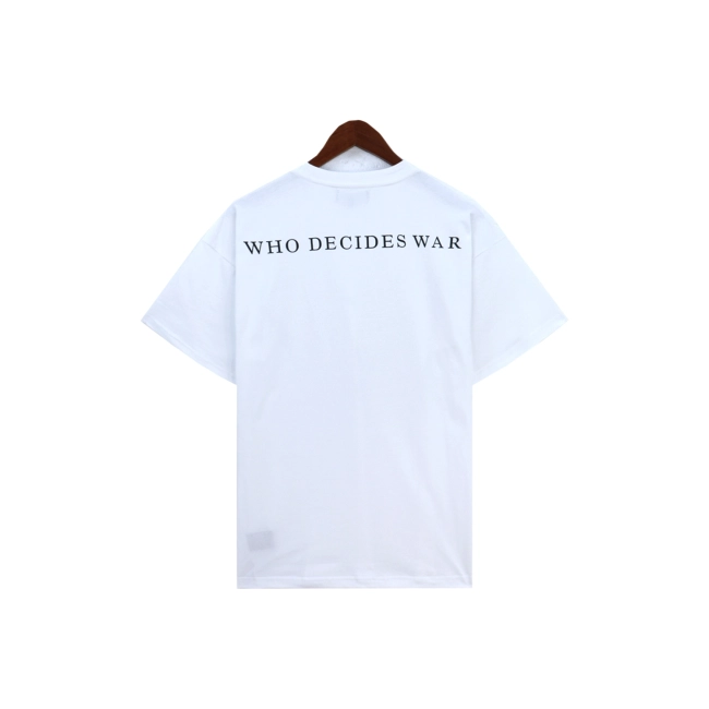 Who Decides War Butterfly Print Short Sleeve T-Shirt